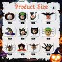 Engrowtic 24 Pcs Halloween Candy Holder Cards with Clear Domes Candy Trick or Treat Boxes Containers DIY Witch Hat Pumpkin Ghost Cards Crafts for Halloween Party Favor Decorations Bags Stuffers