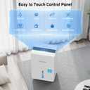 Gasbye 4500 Sq. Ft. Energy Star Dehumidifier for Basement with Drain Hose, Max 115 Pints/Day Dehumidifier for Large Room, Powerful Humidity Control, Easy Drainage, Auto-restart, White