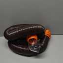 Camco RhinoFLEX 15-Ft RV Sewer Hose Kit - Features Clear Elbow Fitting w/Removable 4-in-1 Adapter - Connects to 3 Slip or 3/3.5/4 NPT Threaded Sewer Connection (39770)