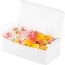 UnicoPak 20 Pack White Small Gift Boxes, 1/2 Lb. Candy Boxes, Food-grade Material, Ideal for Food or Gift Packaging, Gifting Jewelry or Trinkets, Storage Small Items, 5 1/2 x 2 3/4 x 1 3/4"