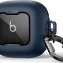 SURITCH for Beats Powerbeats Pro 2 Case Cover, Magnetic Locking Cases for Beats Powerbeats Pro 2 2025, Shockproof Bumper Protective Covers with Carabiner & Keyring & Cleaner Kit, Navy