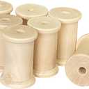 40 Pieces Large Wood Spools Unfinished Wooden Barrel Spools for Crafts (2x1.37 in)