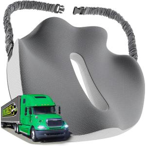 Truck Seat Cushion for Truck Driver Seat Cushion  Upgraded Back Support, Thick and Firm Memory Foam, Pain Relief for Hours of Driving, Maximum Tush Comfort and Trucker Approved