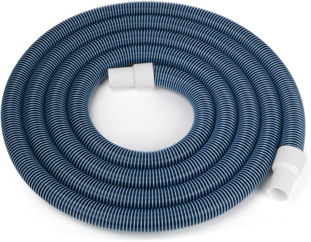 Pool Vacuum Hose, Heavy Duty Manual Swimming Pool Cleaner Hose With Swivel Cuff for Above Ground and Inground Pools, 1-1/2 Inch x 18 Ft