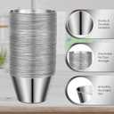 60 Pcs Stainless Steel Sauce Cups Bulk,5 Oz Metal Ramekins Dipping Sauce Cups Condiment Bowls Reusable Stackable Round Individual Dipping Bowls Containers for Kitchen Restaurant