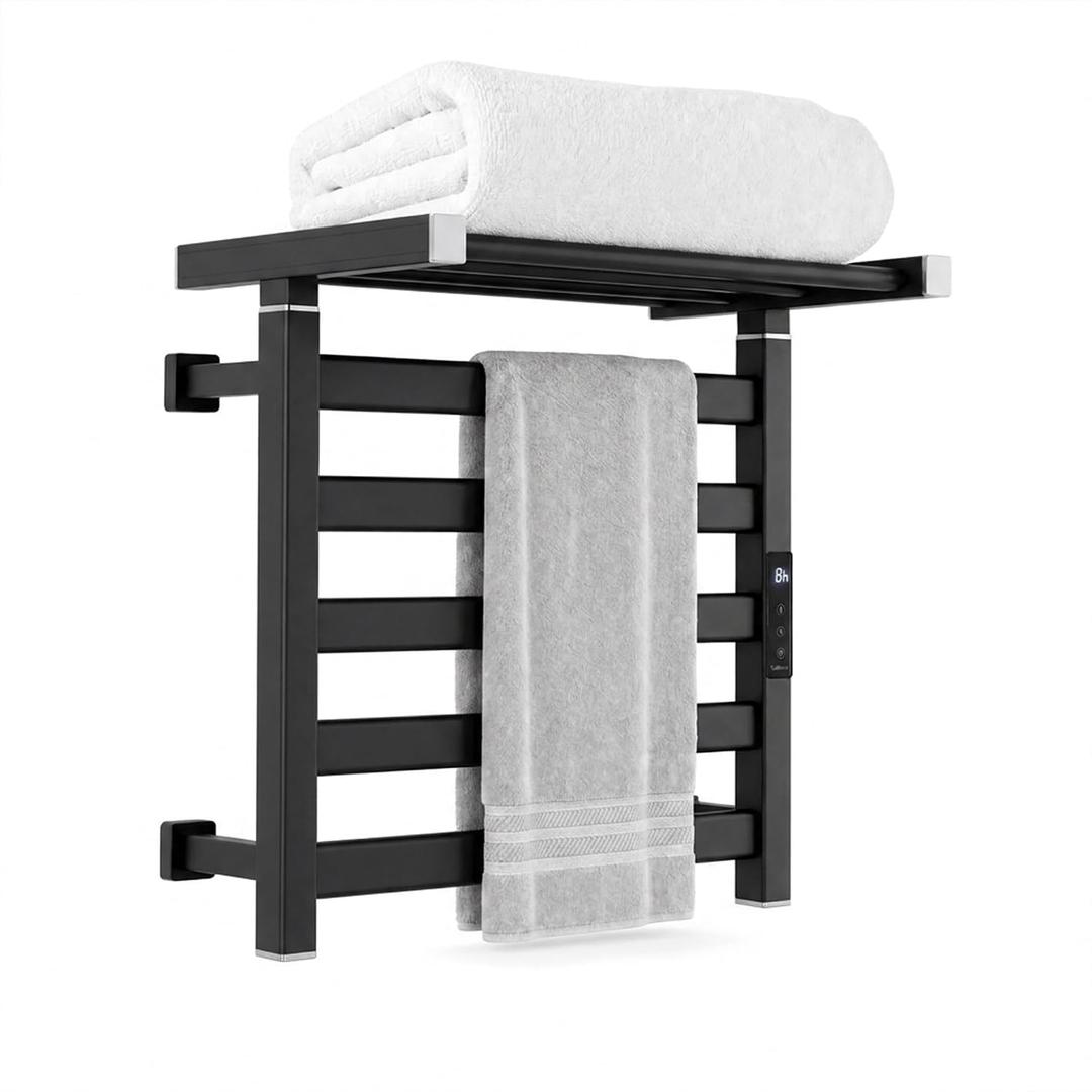 Heated Towel Rack Wall Mounted,Electric Towel Warmer for Bathroom
