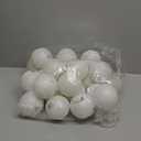 Liliful 24 Pcs White Snowball Ornaments 3" Glitter Christmas Ball Plastic Shatterproof Frosted Shiny Christmas Hanging Ball Holiday Iridescent Bauble Ornaments for Xmas Tree Decoration(Glitter)