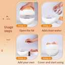 Himalayan Salt Stone LED Ambient Light Humidifier, Dual Mode Flame Light and Gradient Color USB Aromatherapy Machine, A Combination of Two In One Bedside Night Light and Humidifier.