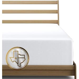 TEXAS LINEN CO. Premium Egyptian Cotton King Size Fitted Sheet Only - 22" Extra Deep Pocket King Fitted Sheet (White), Easy Snug Fit, Soft Cooling Sateen Weave, Luxury Hotel Quality Bottom Sheets