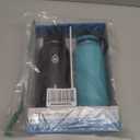 ThermoFlask Stainless Steel Water Bottles 2-Pack - Double-Wall Vacuum Insulated 40 oz BPA-Free Spout Lids - Keeps Drinks Cold 24 Hrs, Hot 12 Hrs - Leakproof, Dishwasher Safe, Onyx Black/Splash