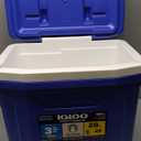 Igloo Cooler with Wheels, Profile II 28 Qt Hard Sided Ice Chest - Portable Insulated Container with Leak-Proof Design for Outdoor Use