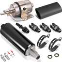 GSL392 Inline Fuel Pump & 58 PSI Fuel Filter Regulator 58 PSI LS Swap Fuel Pump EFI Conversion Fuel Filter Pressure Regulator 255LPH High Pressure External Pumps 6AN Fittings 400-939 GSL392-400-939