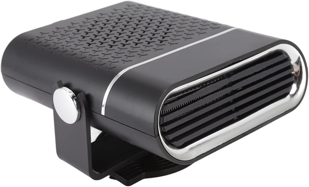 200W Portable Car Heater, 12V Dual Mode Heater and Cooler Fan, 360° Rotatable car heater Defroster Defogger, for Windshield and Interior Comfort
