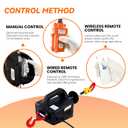 TKK 3 in 1 Electric Hoist Winch, 1540lbs Capacity, Portable with Wire and Wireless Remote Control, 120V, 25ft Lifting Height, Overload Protection