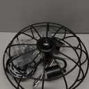 AGV LIGHTING Industrial Semi Flush Mount Ceiling Light Fixture, E26 Base 3-Lights, D13 x H8, Black Finish