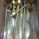 2PCS Gold Floor Candelabra,5 Arm Candle Holder Tall Floor Candle Holder with Acrylic Lampshade for Wedding Table Birthday Party Home Decoration Fit LED Taper Candles