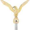 Eagle Flag Pole Ball Topper Ornament - Aluminum Alloy Eagle Finial-1/2-13UNC Threading Fit 20/25/30Ft Telescoping/Sectional Flagpoles Outside House