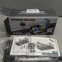 SOVGIZF Sponge Holder for Kitchen Sink,Sink Caddy Organizer with Removable Brush Holder,Kitchen Countertop Soap Dispenser Storage with Detachable Towel Rack,Black