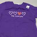 PS I Love You Day Valentine's Day Purple Heart Women Men Kid T-Shirt 2T