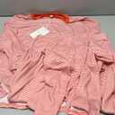 SENSERISE Womens Striped Lounge Set 2 Piece Outfits Striped Matching Pajama Sets Oversized Shirt Wide Leg Pants M