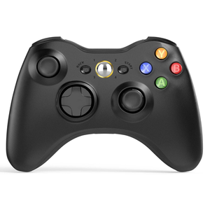 W&O Wireless Controller Compatible with Xbox 360 2.4GHZ Gamepad Joystick Wireless Controller Compatible with Xbox 360 and PC Windows 7,8,10,11 with Receiver (Black)