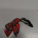 Malier Christmas Dog Collar with Bow tie, Classic Red Plaid Dog Christmas Collars for Girl and Boy, Cute Adjustable Holiday Puppy Collars for Small Medium Large Dogs Cats (Small, Red & Black)