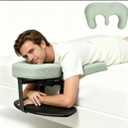 Massage Headrest for Bed, Upgraded Adjustable Face Cradle with Armrest Shelf & Breast Pillow, Portable Massage Table Kit for Sleeping Mattress, Comfortable Face Down Pillow for Home