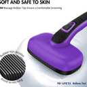 YOYUPETA Dog Brush Kit - Self-Cleaning Slicker Brush with Bath Brush & Undercoat Rake | Deshedding Tools for Large - Small Dogs & Cats, Professional 3-in-1 Pet Grooming Set for Heavy Shedding, Purple
