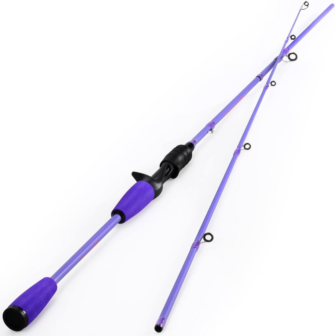 Sougayilang VoidFlare Performance Spinning & Casting Fishing Rod, Lightweight IM6 Graphite with Hook Keeper, EVA Grip, Cast-7'0''-Medium Heavy