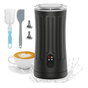 Milk Frother, 4-in-1 Milk Steamer and Frother, 8.1oz/240ml Automatic Warm and Cold Foam Maker, Auto Shut-Off Frother for Coffee, Latte, Cappuccino, Macchiato(Black)