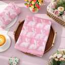 Whaline Easter Bunny Hand Towels Jacquard Cotton Bathroom Towel Pink White Rabbit Absorbent Bath Towel for Kitchen Dish Drying Cleaning Cooking, 29.5 x 13.4 Inch, 2Pcs