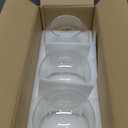 3 Pack Clear Glass Shade Replacements, Globe Glass Lamp Shade Covers for Light Fixtures, 1.65 In Fitter 5.1 In Height 5.9 In Diameter Globes Lampshades for Wall Sconces Chandelier Pendant Lights