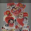 Patelai 72 Pcs Vintage Valentines Day Cutouts Retro Cutouts Cardboard Hearts Cutouts Valentines Day Theme Decorations for Love Holiday Couples Wedding Party Supplies