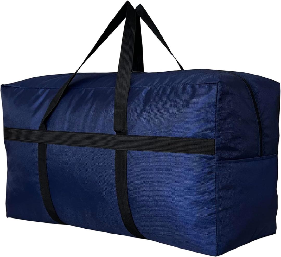 Extra Large Storage Duffle Bag for Travel, Black Oversized Giant Big Traveling Duffle Bag (XX-Large-42"(L) X 13.5"(W) X 23"(H), UPG Blue)