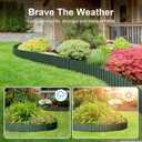 Land Guard Corrugated Metal Garden Edging, 12"50Ft Steel Landscape Edging, Corrugated Metal Yard Edging Borders, Steel Edging for Landscaping, Garden Fence, Lawn, Flower Bed (Olive-Green)