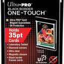 Ultra PRO ONETouch Magnetic Card Holder 35pt Black Border with UV Protection 5 Pack Premium Trading Card Display Cases