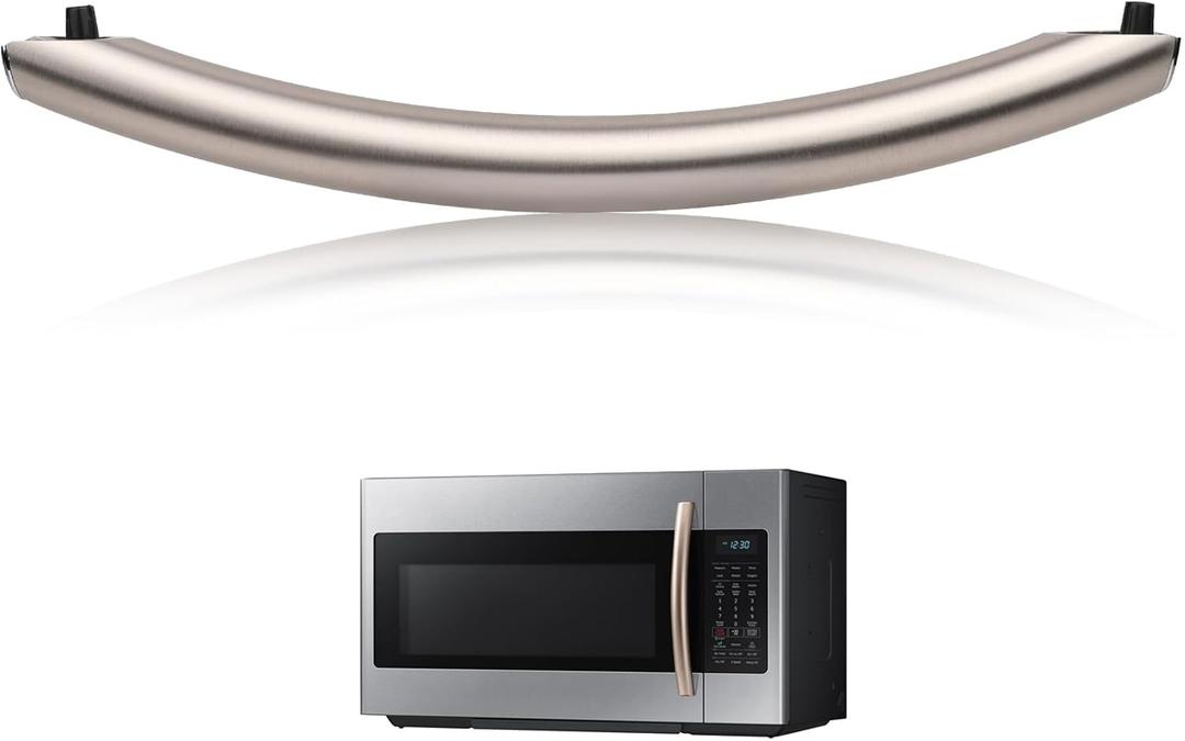 Upgrade ME16A4021AS Microwave Door Handle(Rose Gold 12.28in), Replaces with Samsung Microwave Handle ME16A4021AS, with 2 Screws, DE94-04313F Microwave Door Handle