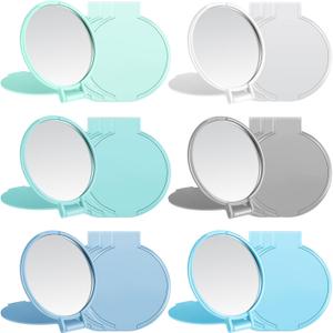 Jetec Compact Mirrors Bulk Gifts Mini Vintage Pocket Mirrors for Purse Small Portable Folding Round Makeup Stuffs for Travel Daily Use Party Favors Women (Fresh Colors)