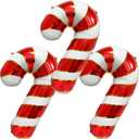 Candy Cane Balloons Christmas Balloons Candy Cane Foil Balloon for Christmas Birthday Party Supplies Decorations Xmas New Year Decor Ballons Arch Kits Party Balloon Set 3pcs