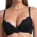 Women's Lace Push Up Bra Padded Add 2 Cups Underwire Support Full Coverage Plunge Everyday Lift Bras