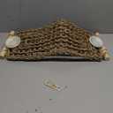 FlidRunest 21.6 x 7.8 in Seagrass Bearded Dragon Hammock for Window, Large Lizard Window Perch, Reptile Hammock Perch with Powerful Suction Cups for Lizard, Leopard Gecko, Chameleon