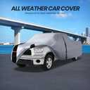 Multi-Layer Toyota Tundra Truck Cover, Custom fit Tundra 2006-2021 Regular Cab Long Bed(8.1') Car Cover Waterproof All Weather, Full Exterior Cover Rain Wind Dust and UV Protection with Door Zipper