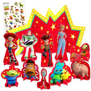 Toy Story Table Decoration Kit - 11 Pcs Centerpiece Birthday Party Decorating Kit Featuring Woody, Buzz Lightyear, Jessie, More Plus Stickers | Toy Story Birthday Party Supplies Bundle