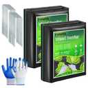 (Set of 5) FYFMFER 4FT x 100FT Weed Barrier Landscape Fabric,3.2oz Premium Heavy Duty Woven Cloth for Garden,Ground Cover Geotextile Fabric for Gardening, Farming with 20 U-Shaped Securing Pegs