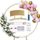 6.6 Ft Round Balloon Arch Stand Kit Wedding Arches For Ceremony Circle Backdrop Stand For Parties Wedding Birthday Decoration With Two Water Bags