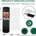 FOREHOGAR Black PVC Coated Welded Wire Fence 36 Inch x 100 Foot, 2 Inch x 3 Inch 16GA, Garden Border Fencing Roll Vinyl Coating Metal Wire Mesh for Yard Vegetable Plant Protection Poultry Netting