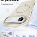Vihibii for iPhone Air Case Slim, [Compatible with Magsafe], Invisible Camera Stand, Anti-Fading Glow Stylish Case, Military-Grade Protection & Scratch-Resistant Back Phone Cover, 6.5" 2025, White