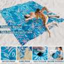 Famstar Beach Blanket Sandproof Waterproof 78''81''1-5 Adults Oversized,Compact Lightweight Durable Beach Mat for Travel Camping Hiking Picnic Blanket
