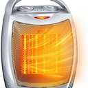 Amazon.com: GiveBest Portable Electric Space Heater with Thermostat, 1500W/750W Safe and Quiet Ceramic Heater Fan, Heat Up 200 Square Feet for Office Room Desk Indoor Use, Silver : Home & Kitchen