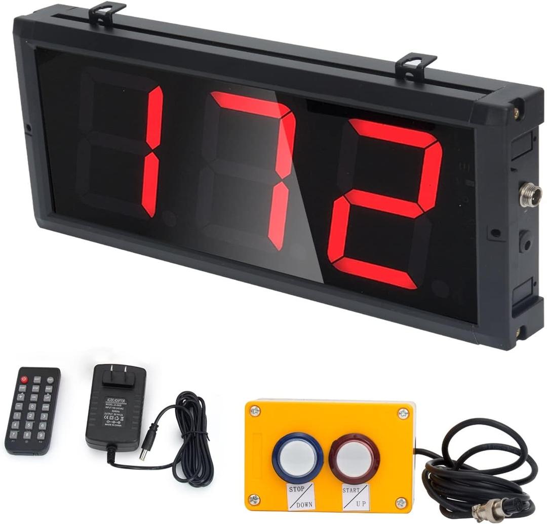LED Up/Down Counter with Switch Box & Remote Red 4'' LED Display (3Digits)